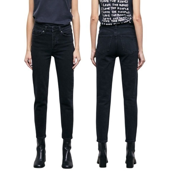 The Kooples Slim Fit Jeans In Washed Black Size 28